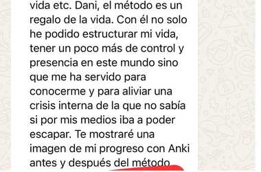 Testimonio de un participante